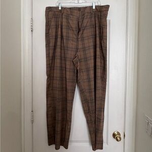 Old Navy Taylor Wide Leg Plaid Trousers